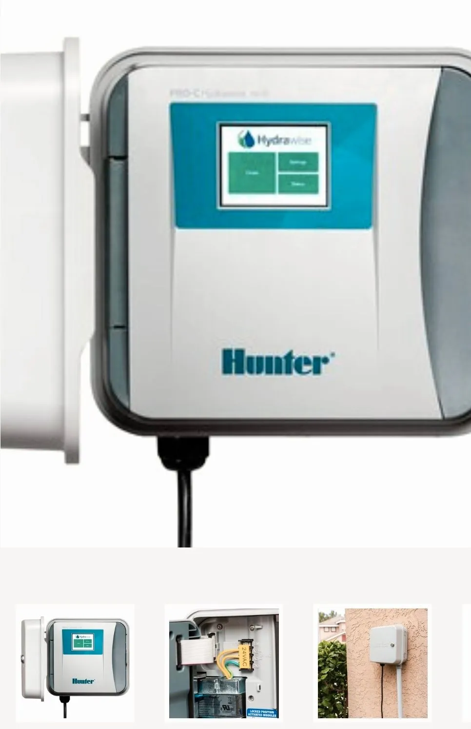 Hunter Pro-HC outdoor irrigation controller with Hydrawise display
